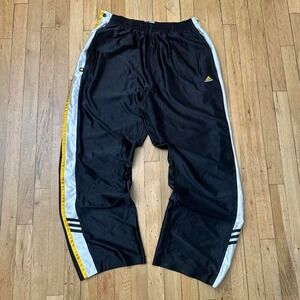 Vintage 2000s Adidas Black and yellow Track Pants